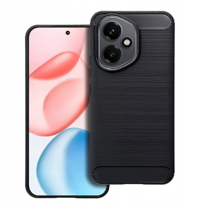 Mbulesë fleksibile karboni për telefon Honor 400 5G, plastikë e butë, rezistente ndaj goditjeve, e zezë