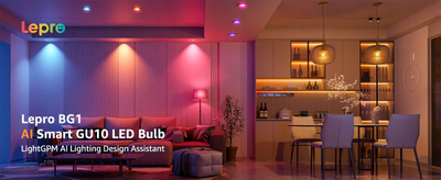 Llambë e mençme Lepro BG1 GU10, 400lm, RGB CCT, e bardhë
