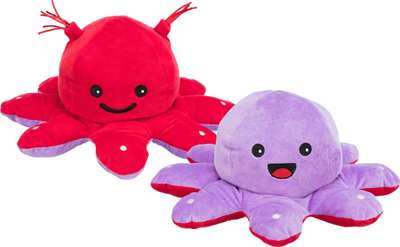 Lodër pelushi oktapod Trixie Reversible, 35 cm, me zë, shumëngjyrësh