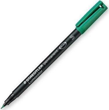 Marker Staedtler Lumocolor S, fine 0.4mm, permanent, i gjelbër