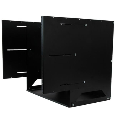Raft serverash muri StarTech 8U, me raft të brendshëm 12", çelik i fortë, i zi
