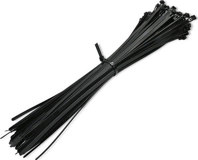 Lidhëse kabllosh Qoltec Reusable Cable Ties 7.2, najlon, të ripërdorshme, të zeza