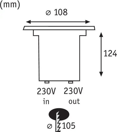 Spot për dysheme Paulmann Deck Light Special, LED GU10, IP67, çelik inoksi