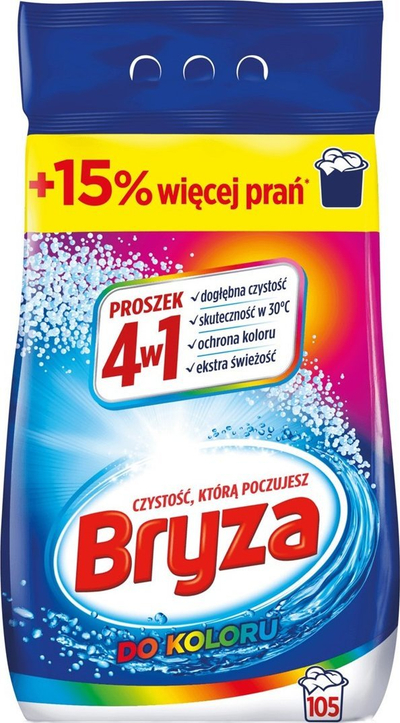 Detergjent pluhur Bryza 4in1 Color, 6.825 kg, për rroba me ngjyra
