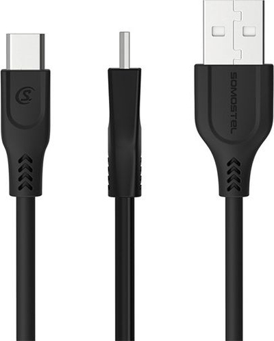 Kabllo USB Somostel SMS-BT03, USB-A me microUSB, 1.5m, i zi