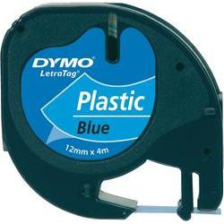 Rrip etiketash DYMO LetraTag S0721700, plastik, 12mm x 4m, blu