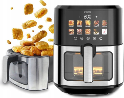 Фритеза со воздух Noveen AF770 X-Line, 6.5L, 10 програми, инокс