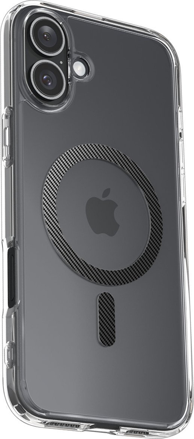 Mbrojtëse telefoni Spigen Ultra Hybrid MagSafe për iPhone 16, efekt karbon fiber, transparente