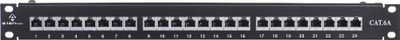 Patch panel Alantec PK040, 19" 1U, Cat 6A STP 24 porta, i zi