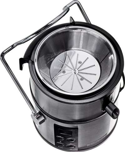 Shtrydhëse frutash dhe perimesh Heinrich's HPJ 8694, 800W, çelik inox, argjendtë e zezë