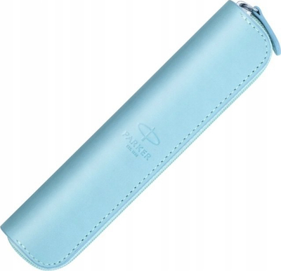 Kuti për stilolapsa Parker, për 2 stilolapsa, lëkurë ekologjike, blu pastel