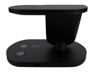 Karikues wireless Newell InduOne N-GY-Z7L, për 3 pajisje, Qi, i zi