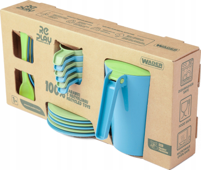 Set çaji lodër Wader Eco RePlay, 6 persona, material i ricikluar, gri