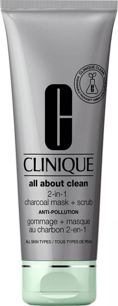 Maskë fytyre Clinique All About Clean 2 in 1 Charcoal Mask Scrub, 100ml