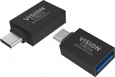 Adapter USB Vision TC-USBC3A/BL, USB C në USB 3.0 A, i zi