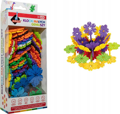 Set lodrash ndërtimi Askato Little Geniuses Flowers, 90 copa, 3+, shumëngjyrësh