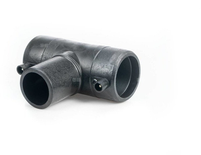 Електрофузиона тройник спојка за ПЕ цевка Weba 63mm, модел 02-05-0063-49, црна