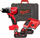 Stërvitëse kaçavidë pa kabllo Milwaukee M18BLPDRC-202C, 18V, set me 2 bateri, e kuqe me të zezë
