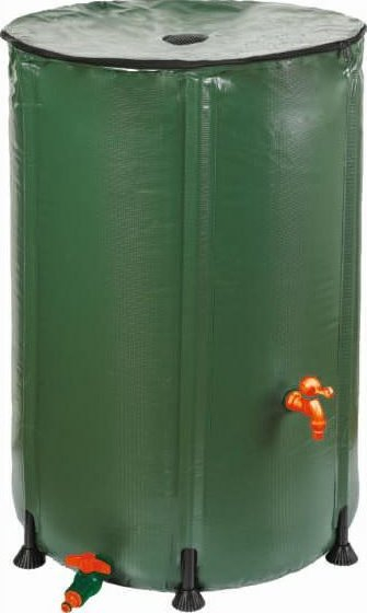 Fuçi uji Ramp Rainwater Barrel, 100L, PVC, jeshile