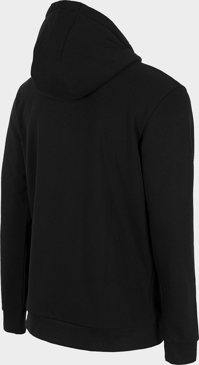 Bluzë me kapuç 4F H4Z22 BLM352, Regular Fit, me logo të madhe, e zezë