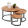 Set tavolina ngrehëse Obi Φ77,5x47,5Hcm (HM9255.21), zezë