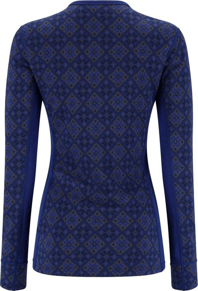 Bluzë termike gocash Kari Traa Rose LS, merino 240 g, mëngë t’gjata, blu