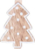Klips druri për zbukurim little tree, 4.8cm, set me 10 copë, ngjyrë druri natyrale