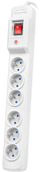 Kabllo vazhduese Armac Multi M6, 6x priza, FR, çelës, 1.5 m, e hirtë