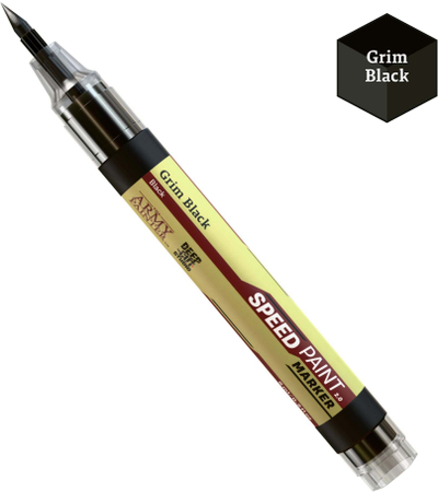 Marker pikturimi The Army Painter Speedpaint 2.0 Grim Black, majë e hollë, i zi