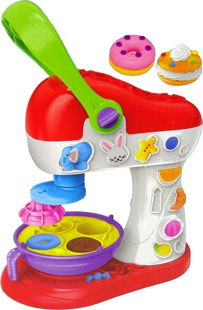 Set plasteline Leantoys Color Clay, makinë përziersi, 6 ngjyra, shumëngjyrësh
