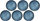 Set pjata të thella supash Rose&amp;Tulipani Arpeggio, 6 copë, 21 cm, blu e errët
