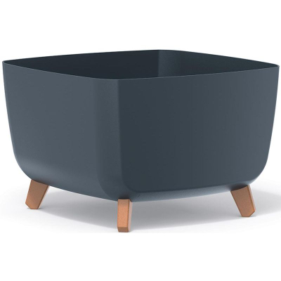 Vazo lulesh Prosperplast Gracia Square, 24 cm, plastike, ngjyrë antracit