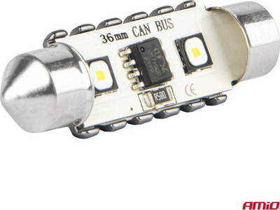 Llambë LED CANBUS AMiO 04248 C5W, 36mm, 12 24V, dritë e bardhë
