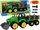 Lodër traktor-eskavator Leantoys, me rimorkio dhe vegla çmontimi, jeshil
