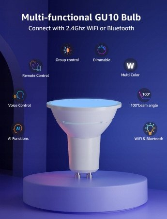 Llambë inteligjente Lepro BG1 GU10, 400lm, RGB CCT, e bardhë