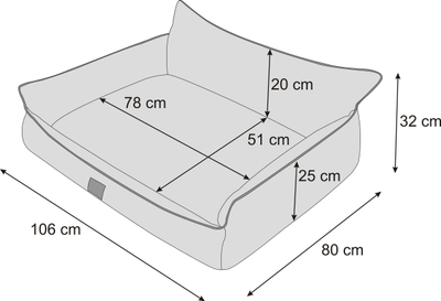 Shtrat për qen DOGGY Bed Joker Diamond XXL, kafe