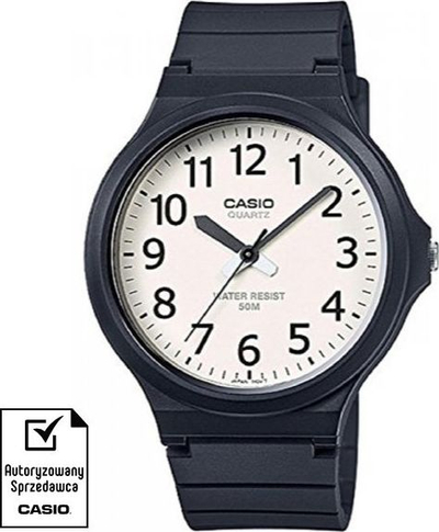 Рачен часовник Casio Collection MW240-7E, кварцен, 44 mm, црн