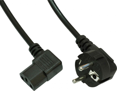 Kabllo energjie Akyga AK-PC-12A CEE 7/7 - IEC C13, 250V, 10A, 3m, e zezë