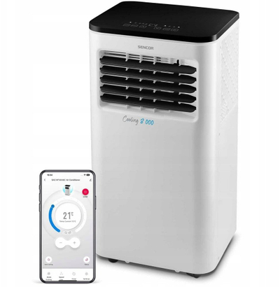 Kondicioner portativ Sencor SAC MT8048C, 8000 BTU, Wi‑Fi, i bardhë