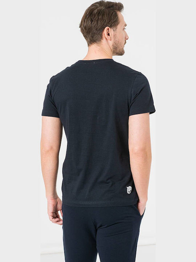 Bluzë Pegas T shirt për meshkuj, pambuk, me mëngë të shkurtra, blu e errët