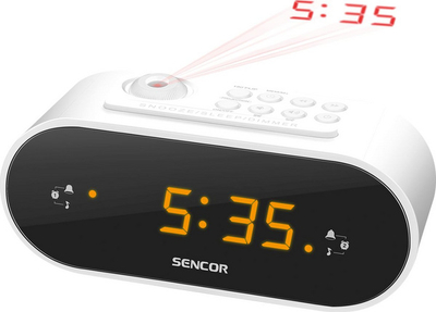 Радио со часовник Sencor SRC 3100 W, 160 x 60 x 57 мм