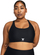 Bra sportive Under Armour Project Rock All Train Crossback, për femra, mbështetje mesatare, e zezë