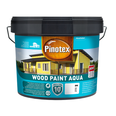 Bojë fasade për dru Pinotex Wood Paint Aqua, 9L, me bazë uji, e bardhë