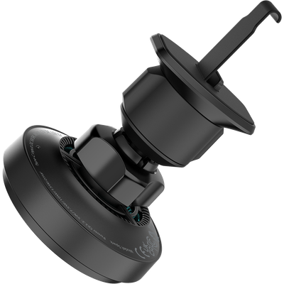 Mbajtëse veture me karikim wireless Proove Spark, Qi2.2, 25W, për ventilim, e zezë