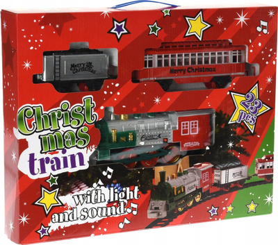 Set tren lodër Christmas Train, 23 pjesë, me drita dhe zë, shumëngjyrësh