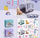 Set lodër me kotele Cute Pet Come Take Me Home, 13 pjesë, me kafaz transportues, ngjyrë kaltër e çelët ose vjollcë