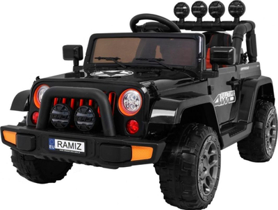 Veture elektrike lodër Ramiz Jeep Off-Road, 12V 10Ah, 4x4 me telekomandë, e zezë