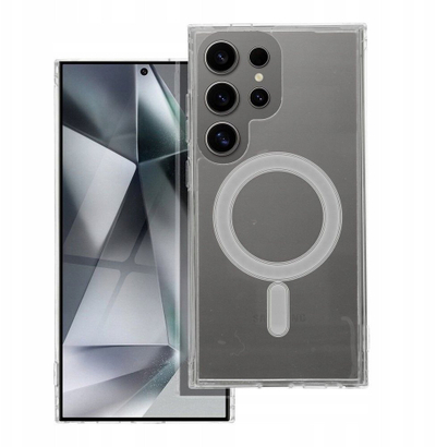 Mbrojtëse telefoni Clear Mag për Samsung Galaxy S25 Ultra, kompatibile me MagSafe, transparente