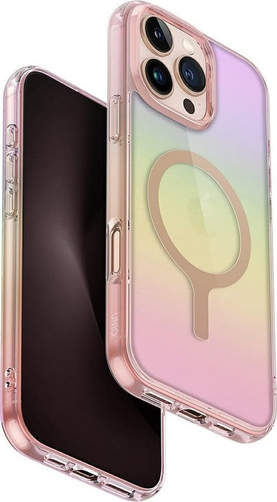 Mbulesë telefoni Uniq Iridescia MagClick, për iPhone 16 Pro Max 6.9", me magnet, rozë
