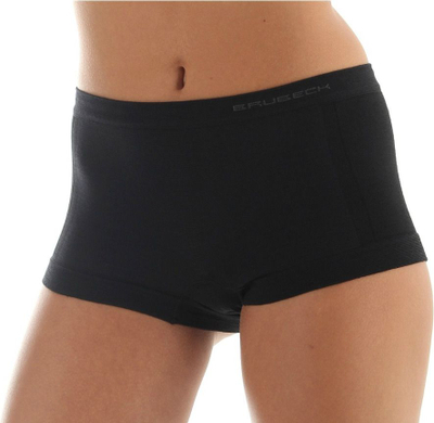 Boksere për femra Brubeck Comfort Wool BX10440, lesh Merino, pa qepje, të zinj